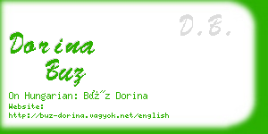 dorina buz business card